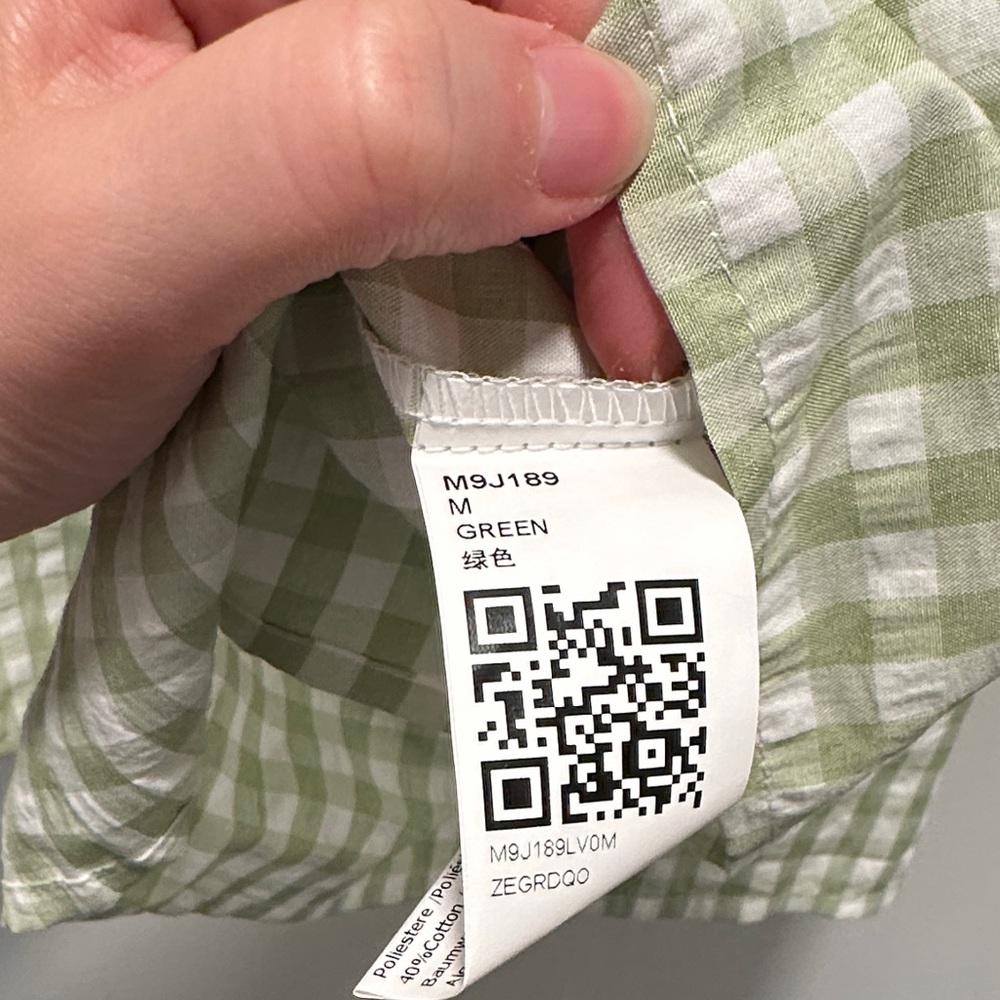 Light Green Gingham Tiered Sundress - Picture 10 of 10